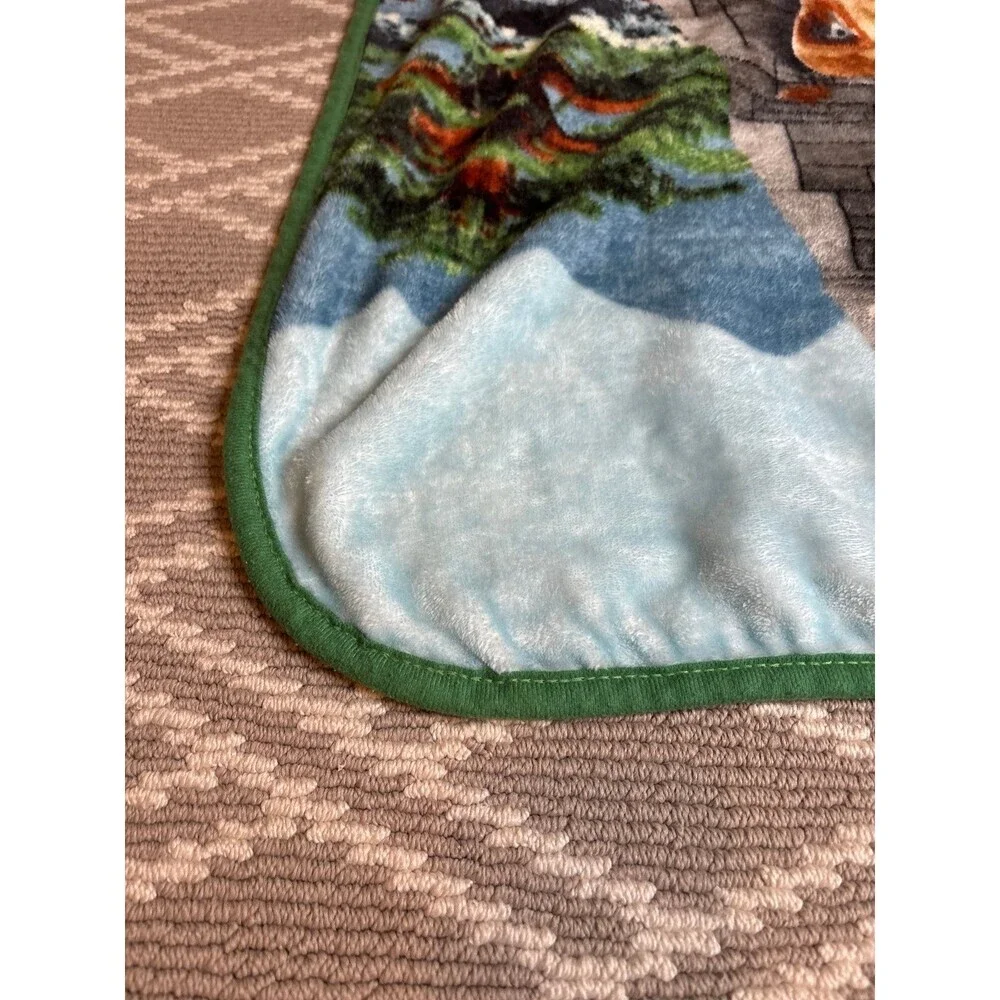 LEGO Jurassic World Plush Throw Blanket Kids Fleece Owen Grady Dinosaur T-Rex
